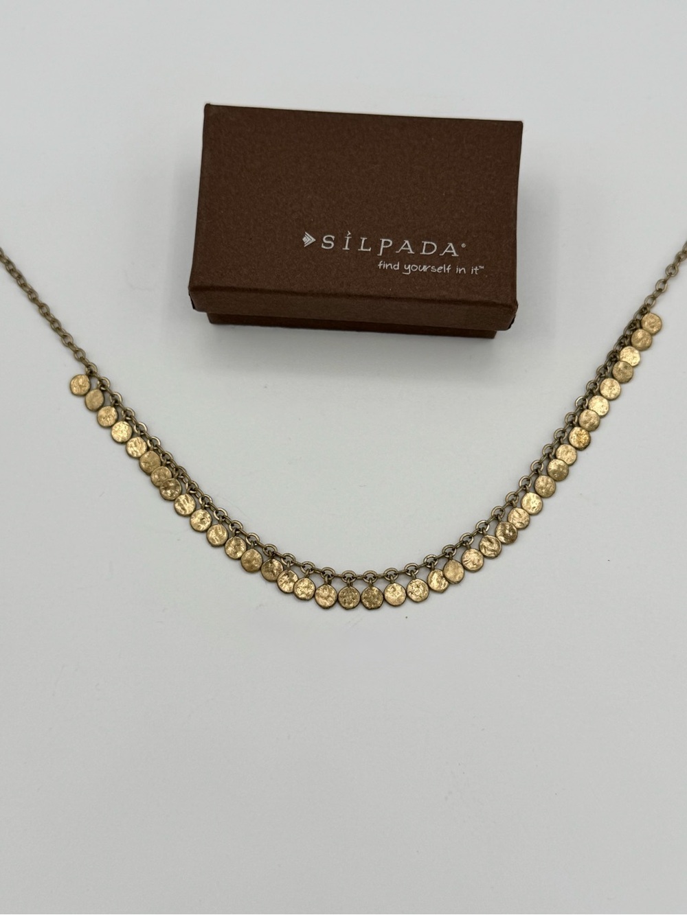 SILPADA Let it Glow Necklace in Gold Brass KR-36" No box